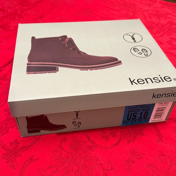 Kensie kasha brown ladies side zipper boot color, brown size 10 & 6 NIB - Picture 10 of 12